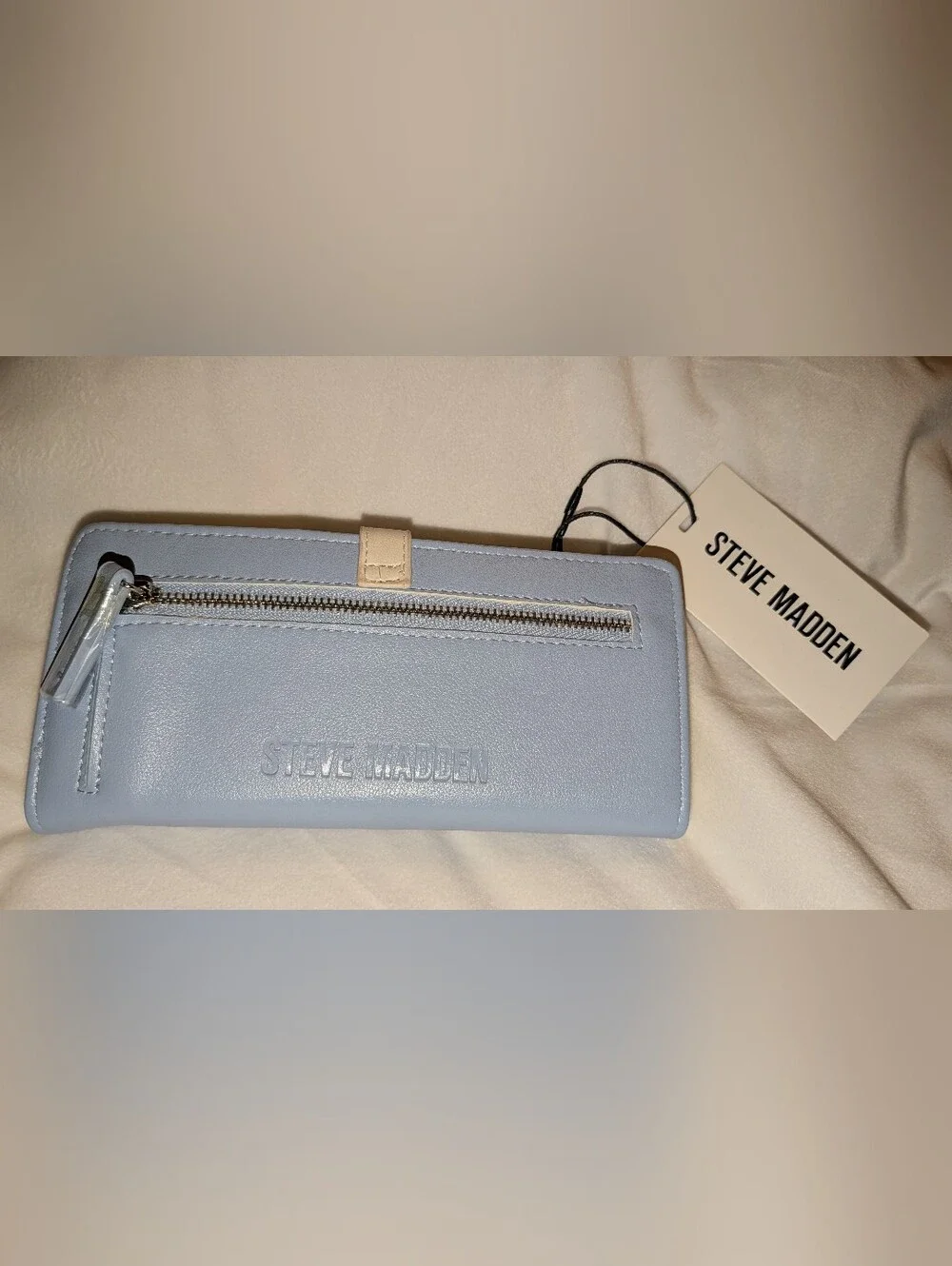 Steve Madden Wallet With Removable Card Holder Blue Yellow NWT